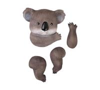 F Fityle Animale Arrampicata sugli Alberi di scupling Ornament in Resina in Miniatura Multiuso per Amanti della Natura Accessorio per Il Cortile Dipinto a Mano, Koala