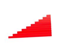 F Fityle Aste numeriche Blocchi di apprendimento precoce Sensoriali da 1 a 10 Legno Bambini Aiuto educativo Aste matematiche per bambini dai 4 ai 6, Rosso