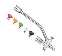 F Fityle Attacco a Doppia Punta per idropulitrice Pratico Strumento di Pulizia Multifunzionale per l'irrigazione del Prato di Bellezza del Veicolo per i, 2 in 1 con 5 ugelli