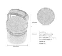 F Fityle Borsa portabottiglie, porta bollitore, compatta, portatile, facile da pulire, con cerniera, borsa termica per lo sport, Bianco