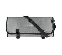 F Fityle Borsa Portacoltelli, Borsa Porta Coltelli Chef, Borsa a Rullo per Coltelli da Chef (14 Slot) Contiene 8 Coltelli Pi Mannaia, Tasca Multiuso E 6 Cucchiai da Degustazione, Portacoltelli