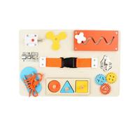 F Fityle Busy Board Learning Sensory Activity Board Pratico Giocattolo Educativo per L'apprendimento Precoce in Legno Leggero Giocattolo Da Viaggio per Rag