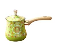 F Fityle Caffettiera turca con manico lungo, multiuso, scaldaburro in acciaio inox, per picnic, ristoranti, campeggio e bar, L