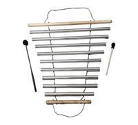 F Fityle Campanelli eolici a 9 note, per meditazione e consapevolezza, con una sola fila di campanelli, strumento a percussione per insegnanti e gestione della, Argento