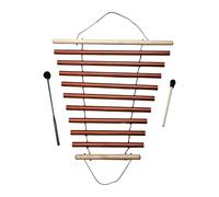 F Fityle Campanelli eolici a 9 note, per meditazione e consapevolezza, con una sola fila di campanelli, strumento a percussione per insegnanti e gestione della, Rosso
