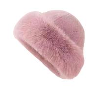 F Fityle Cappello in Pelliccia Sintetica per Donna, Modello Russo per Sport Invernali, Colore Pasta di Fagioli