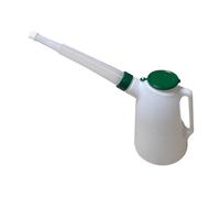 F Fityle Caraffa per olio con beccuccio, erogatore per olio motore, leggera, robusta, con scala, versatile caraffa graduata con coperchio per auto e viaggi, 2 Litri