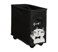 F Fityle Carrello portaoggetti sotto la scrivania, Carrello portaoggetti Mobile, Carrello Mobile con rotelle per Camera da Letto, Soggiorno, casa, Nero