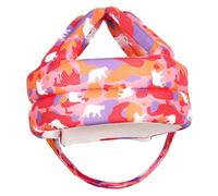 F Fityle Casco protettivo per bambini, impara a camminare, assorbimento degli urti, anticaduta, cappello di protezione morbido per bambini e bambine di 8-36, Rosso Viola Arancione