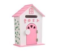 F Fityle Cassetta postale da parete con serratura, cassetta postale in legno per la consegna di giornali, per casa, asilo, corridoio, ingresso, cancello, Rosa