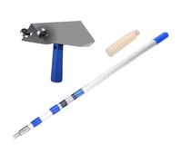 F Fityle Cazzuola angolare interna in acciaio inossidabile, bordatrice per calcestruzzo, manico ergonomico, lega di alluminio, riparazione di pareti, intonaco, 2 M Rod