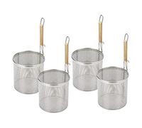 F Fityle Cestello per Alimenti in Confezione da 4 con Manico E Gancio - Cestello per per Noodles Cestello per Cottura A per Risciacquare