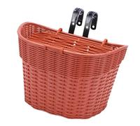 F Fityle Cestino Anteriore per Bicicletta per Bambini, Decorazione Staccabile, Multiuso, portaoggetti per Manubrio, per Ragazze, Picnic, Campeggio, Equitazione, Marrone