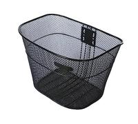 F Fityle Cestino per Bici Cestino per Bicicletta Portabiciclette Ampio Spazio Staccabile Durevole antiruggine Cestino Anteriore per Bici Portapacchi per, Nero