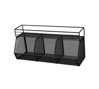 F Fityle Cestino per patate, cipolle, cucina, contenitore da appendere alla parete, contenitore per, aglio, per armadio del soggiorno, doppio strato