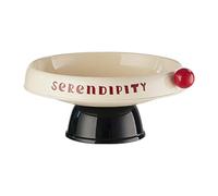 F Fityle Ciotola per Frutta Ciotola Decorativa Piatto Organizzatore Vassoio portaoggetti Ciotola con Piedi Ciotola piedistallo per Caramelle Dessert, Base Nera Rotonda