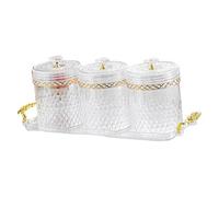 F Fityle Contenitore per alimenti con vassoio, utensile da cucina, regalo per chicchi di caffè, cassetto, mobiletto, coperchio ermetico, organizer, Chiaro