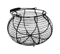 F Fityle Contenitore per cestello portauova in filo metallico, organizer decorativo, supporto da banco, cestino per raccogliere le uova, portauova di, Nero