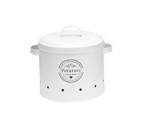 F Fityle Contenitore per la conservazione degli Alimenti in per Patate con Fori di aerazione Contenitore per la conservazione della Cucina Contenitore, Grande Bianco