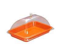 F Fityle Coperchio per alzata per torta, coperchio per piatto da portata, per dessert, copertura trasparente per esposizione di alimenti per uso interno ed, Orangina