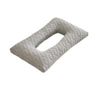 F Fityle Cuscino per piercing all'orecchio, cuscinetto per dormire laterale, supporto per il collo protettore di protezione con foro per l'orecchio, cuscino, Grigio