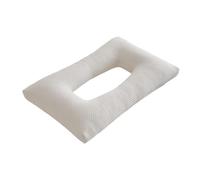 F Fityle Cuscino per piercing all'orecchio, cuscinetto per dormire laterale, supporto per il collo protettore di protezione con foro per l'orecchio, cuscino, Bianco