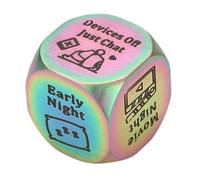 F Fityle Date Night Dice Valentines Gifts Dice Acciaio Inossidabile Romantico 6 Lati per Festival Festiva Holiday Honeymoon Birthday