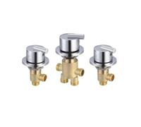 F Fityle Deviatore Vasca Doccia Rubinetto Miscelatore Interruttore Flusso Acqua Corpo Ottone Robusto Maniglia Cromata Flangia Tonda Collegamenti Filettati, SY-1027 Linea Singola