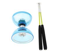 F Fityle Diabolo Professionale a 3 Cuscinetti con E Corde, Giocattolo con Palline di Gomma a LED, Giocattoli per La Coordinazione, Blu, Come descritto