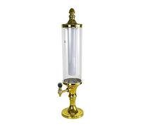 F Fityle Dispenser di Birra a Torre Dispenser di Birra Trasparente Staccabile Stabile 3L Torre per Bevande con Luce a LED Portatile per Ristorante da Tavolo, Dorato