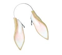 F Fityle Fascia per orecchie da coniglio, simpatiche orecchie di animali per danza, Natale, donne e ragazze, Cammello E Bianco