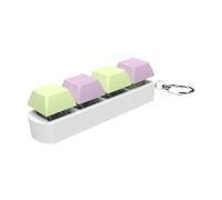 F Fityle Fidget Keyboard Key cap Pendant Hanging Pass The Noious Time Divertente Giocattolo per Tastiera Fidget Button per Ragazzi e Ragazze, Verde Viola