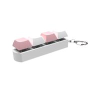 F Fityle Fidget Keyboard Key cap Pendant Hanging Pass The Noious Time Divertente Giocattolo per Tastiera Fidget Button per Ragazzi e Ragazze, Bianco Rosa