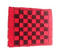 F Fityle Giant Checkers Board Game Mat, Toe Board, 3 in 1 Tappetino da Gioco di Grandi Dimensioni, Tappeto Reversibile, Che vagali giganti Classici, Rosso