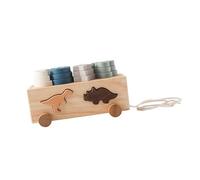 F Fityle Giocattolo di legno impilabile, puzzle educativo, gioco di abbinamento, blocchi di costruzione per bambini di età compresa tra 1 e 3 anni, ragazzi e, Dinosauri