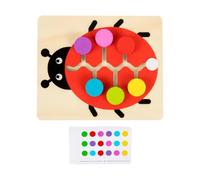 F Fityle Giocattolo Puzzle in Legno con Abbinamento Colori per L'apprendimento Precoce E Il Divertimento, Adybug, Taglia unica bambino