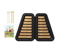 F Fityle Glockenspiel Xilofono note Facile da suonare Educazione per bambini Giocattolo musicale Intrattenimento Portatile professionale per bomboniere, oro