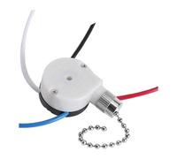 F Fityle Interruttore a catena a 3 velocità e 4 fili, ricambio per accessori di controllo, lampade, ventilatori da soffitto, applique da parete, Argento