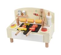 F Fityle Kids Grill Playset with Realistic Early Learning Kids BBQ Grill Playset Playen Toy Cooking Set per la curiosità di viaggio