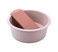 F Fityle Lavatoio con asse per lavare i panni integrato Lavatoio compatto per lavare i panni a mano. Vaschetta per il bucato per i pantaloni della casa, ROSA