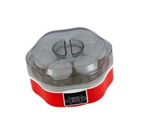 F Fityle Macchina da yogurt automatica per creatore di yogurt con barattoli di vetro multifunzionale rivestimento in acciaio inossidabile a basso rumore per