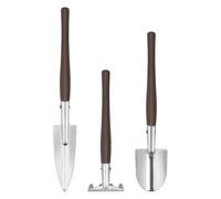 F Fityle Mini attrezzi da giardino, cazzuola e rastrello in acciaio inox, set di attrezzi da giardinaggio con impugnatura ergonomica per piante in vaso, prato