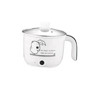 F Fityle Mini Hot Pot Ramen Cooker Padella elettrica Portatile Multiuso Antiaderente per dormitorio dell'home Office, Bianco