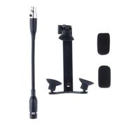 F Fityle Mini strumento microfono e clip kit clip microfono clip set musicale strumento microfono con kit clip per registrazione in diretta, 4 Pin per Shure