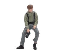 F Fityle Modello 3D di Un Fotografo Maschio in 1/64, figurina in Miniatura per plastico Ferroviario, Giardino delle Fate Paesaggio.