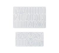 F Fityle Numeri Stampo Numeri di Orologio Modello in Silicone Inclusi Numeri e Fusione in Resina Fai-da-Te per Parti di Ricambio e riparazioni