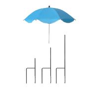 F Fityle Ombrellone da Giardino con Protezione Solare e picchetto da Terra Robusto per aiuole, ombrellone da Giardino, Copertura ombreggiante per Cortile, Blu