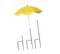 F Fityle Ombrellone da Giardino con Protezione Solare e picchetto da Terra Robusto per aiuole, ombrellone da Giardino, Copertura ombreggiante per Cortile, Giallo
