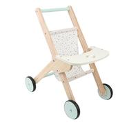 F Fityle Passeggino per Bambole in Legno per Imparare a Camminare con Ruote, Passeggino per Bambole Giocattolo per Lo Sviluppo dei Bambini, Regalo di