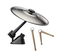 F Fityle Piatto per auto per bocchetta dell'aria, piatto crash universale, compatto, divertente, regalo per amanti della musica, adatto alla maggior, Argento